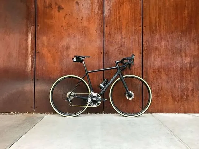 Black cervelo road bike