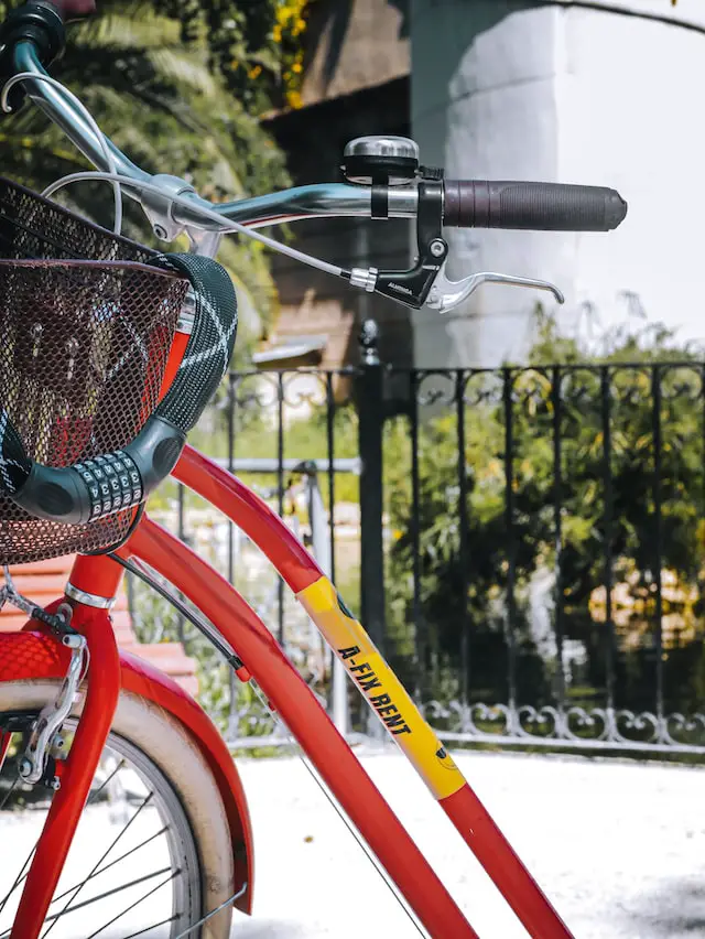 bicycle lock in bike basket