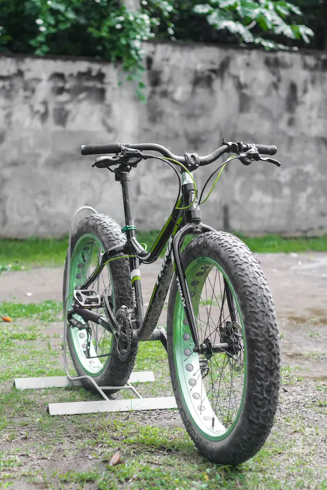 black-and-green-fat-tire-bike