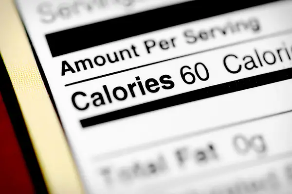 nutrition facts showing calories